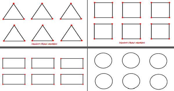 1. Sınıf Matematik Geometrik Şekiller Defter Şablonu