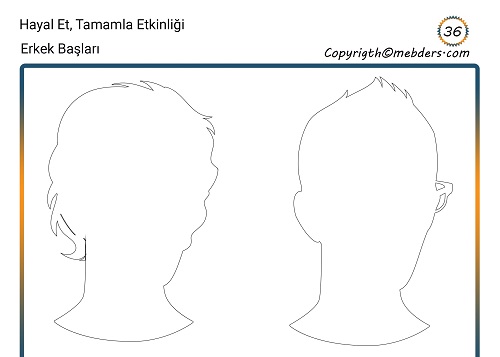 Hayal Et, Tamamla Etkinliği 36 - Erkek Yüzleri 2