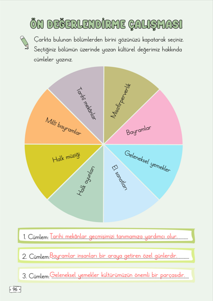 2. Sınıf Türkçe Meb Yayınları 7. Tema Ön Değerlendirme Çalışması Cevapları