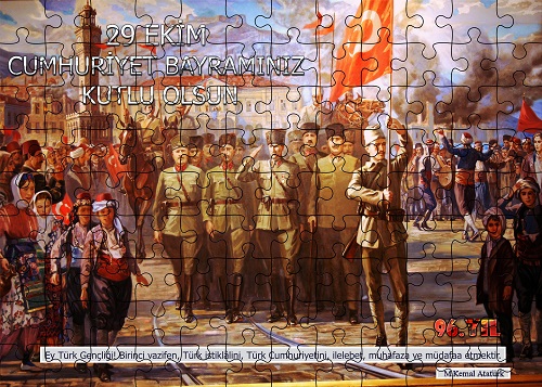 Cumhuriyet Panosu Puzzle Poster (108 Parça)