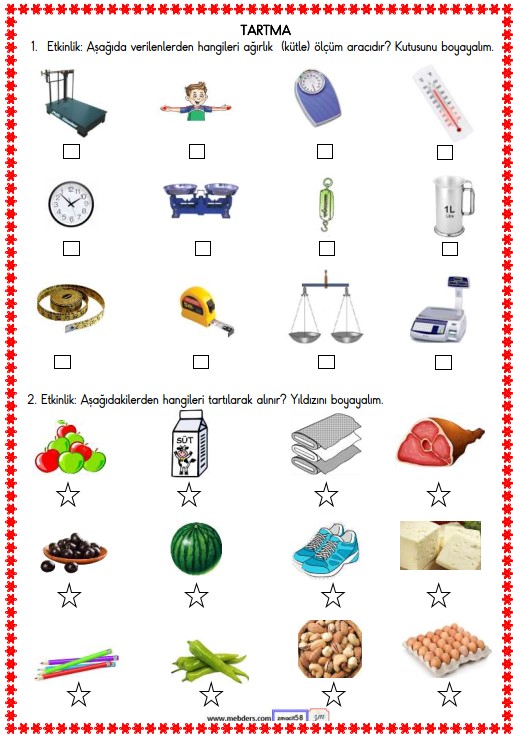 2. Sınıf Matematik Tartma Etkinliği 1