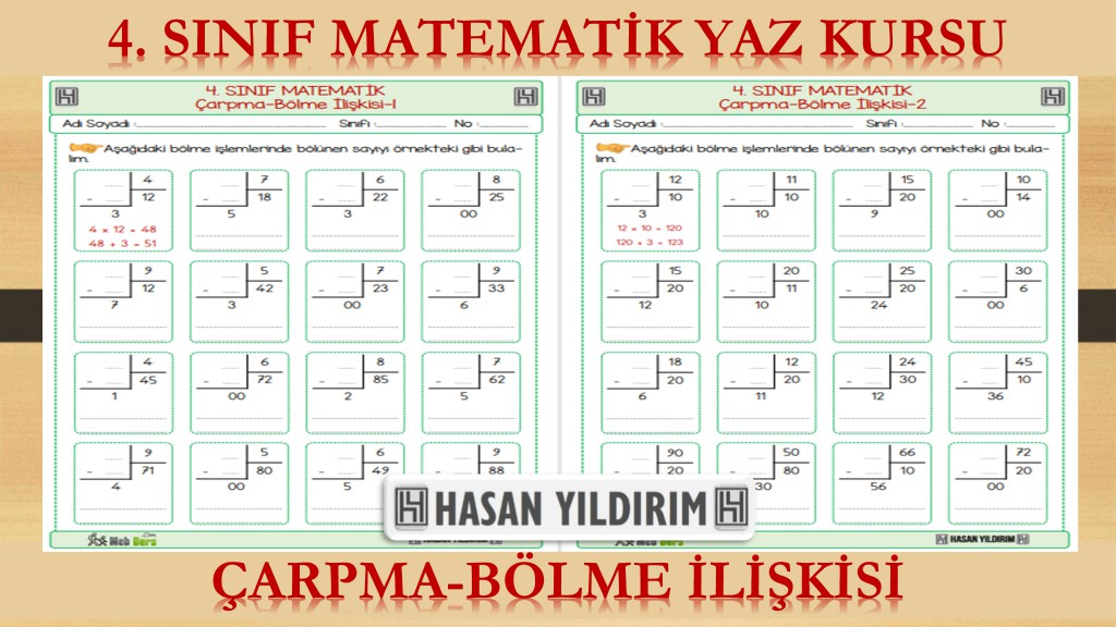 4.Sınıf Matematik Yaz Kursu - Çarpma-Bölme İlişkisi (4.Sınıfa Hazırlık)