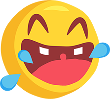 El çizimi ağzı açık kahkaha atan png emoji resmi