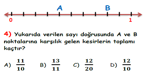 4.Sınıf Matematik Kesirler Yaprak Test-1