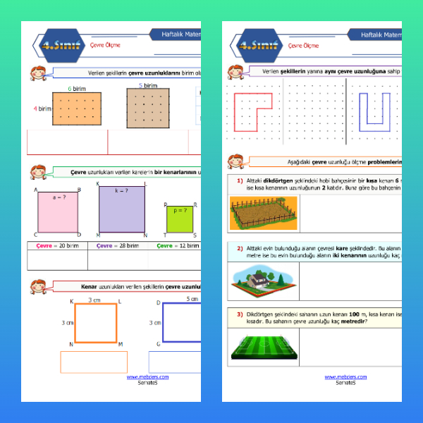 4. Sınıf Matematik - Çevre Ölçme Etkinliği