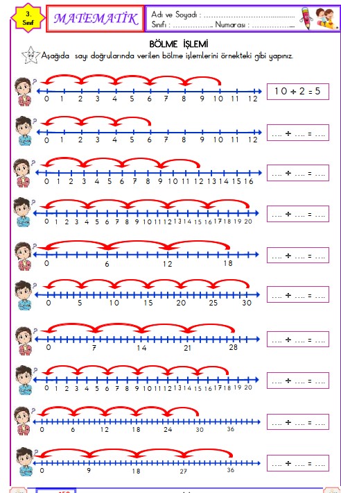 3. Sınıf Matematik Bölme İşlemi Etkinliği 2