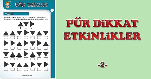 Pür Dikkat - Üçgenler Etkinliği