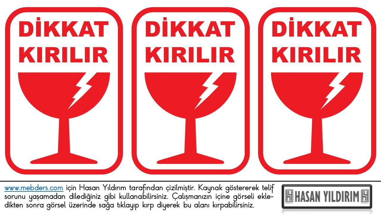 Dikkat Kırılır PNG