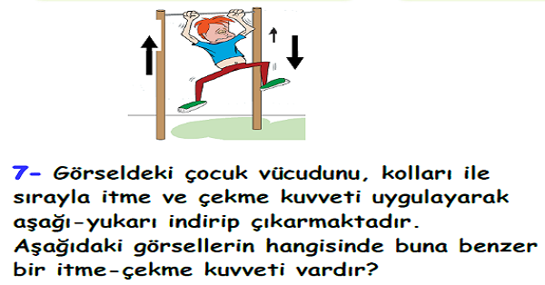 4.Sınıf Fen Bilimleri Kuvvetin Etkileri Yaprak Test-1