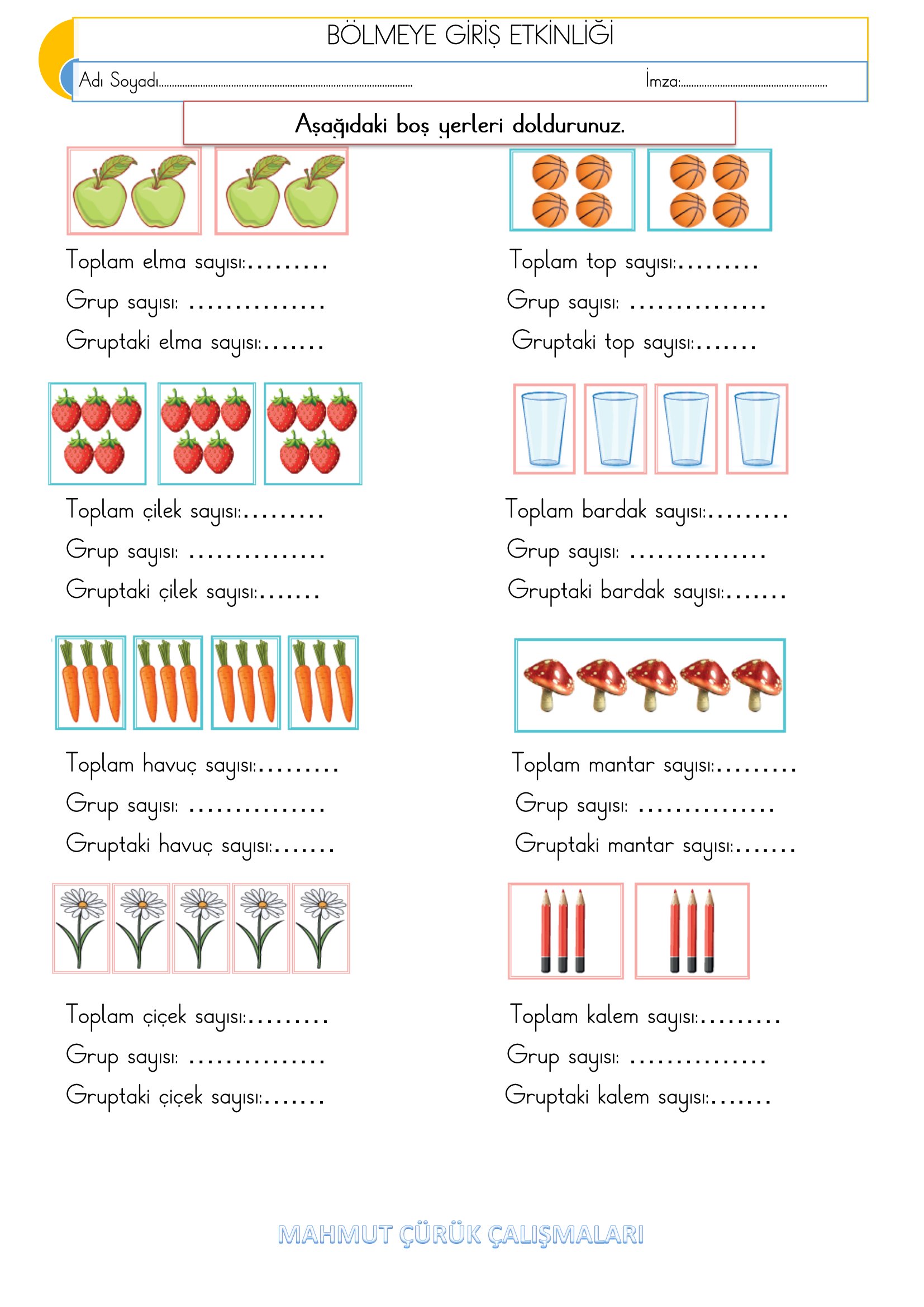 2.Sınıf - Matematik - Bölmeye Giriş Etkinliği-4