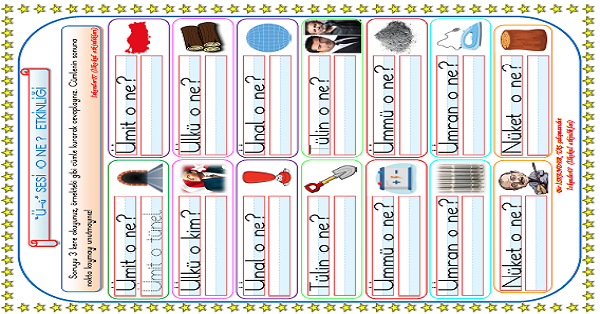 1. Sınıf İlk Okuma Yazma Ü Sesi O Ne? Etkinliği