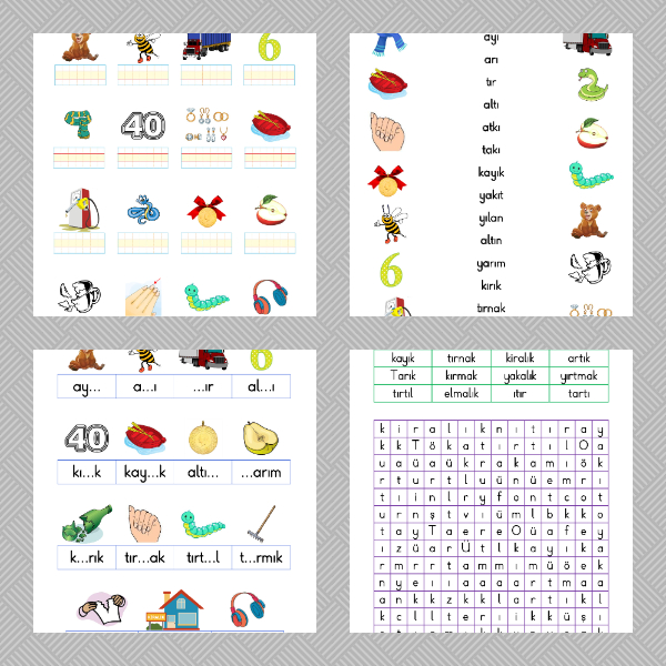 1. Sınıf İlk Okuma Yazma (I- ı Sesi) Etkinlikleri (4 Sayfa)