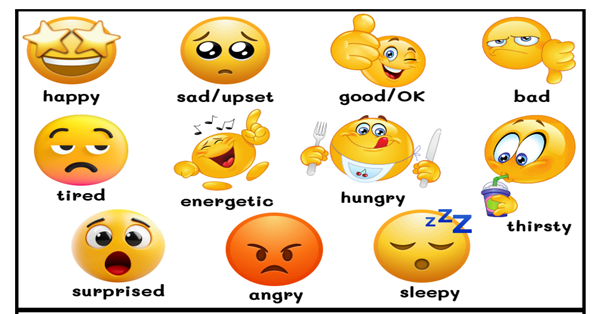 3.Sınıf 4.Ünite Feelings&Emotions Resimli Kelime Kağıdı