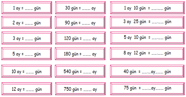 4.Sınıf Matematik Zamanı Ölçme-4