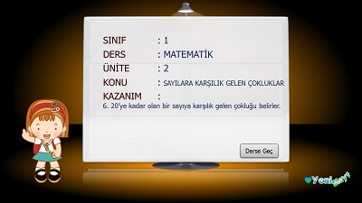 1.Sınıf Matematik Sayılara Karşılık Gelen Çokluklar Sunusu