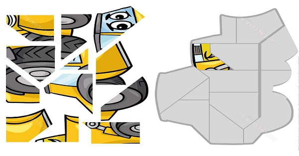 Puzzle Kes-Yapıştır  (Dozer) Etkinliği 3
