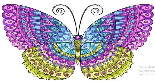 Mandala Kelebek Boyama