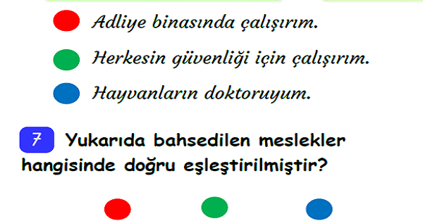 3.Sınıf Hayat Bilgisi Okulumuzda Hayat Ünite Değerlendirme-2