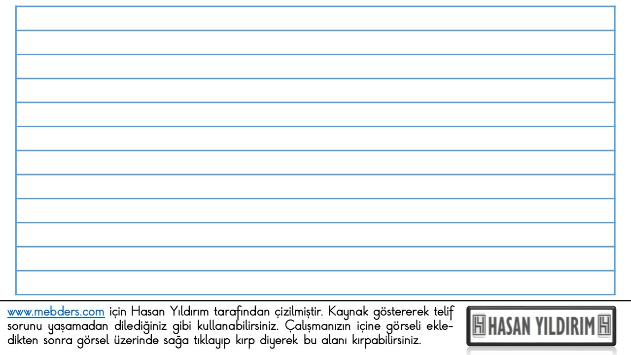 Çizgili Defter Şablonu PNG