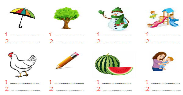 1.Sınıf Türkçe Sözcükte Çağrışım Yapan Kelimeler-1
