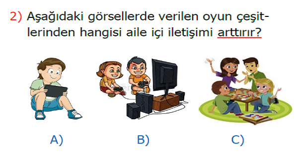 2.Sınıf Hayat Bilgisi Güvenli Kullanırım Kazanım Testi 2