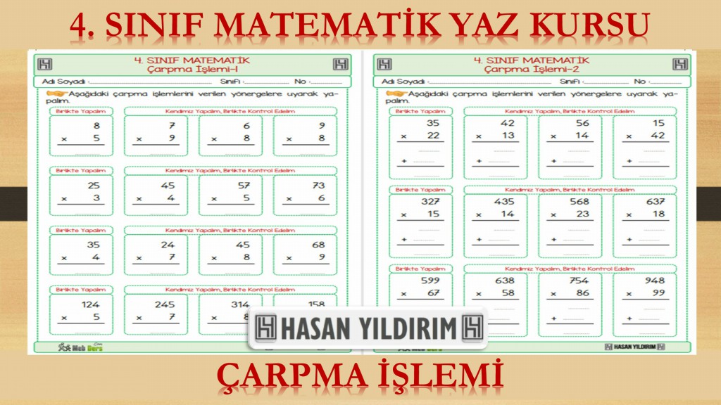 4.Sınıf Matematik Yaz Kursu - Çarpma İşlemi (4.Sınıfa Hazırlık)