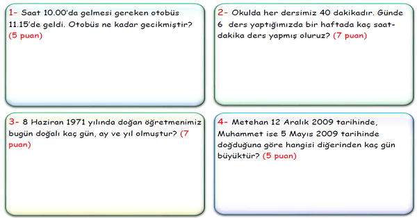 4.Sınıf Matematik Zaman Ölçüleri Problemleri-2