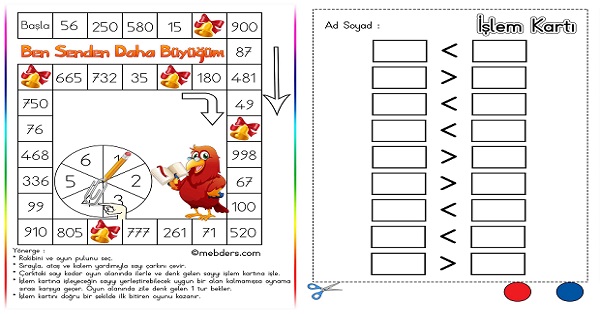 Ben Senden Daha Büyüğüm - Sayıları Karşılaştırma Oyunu - Sembollü