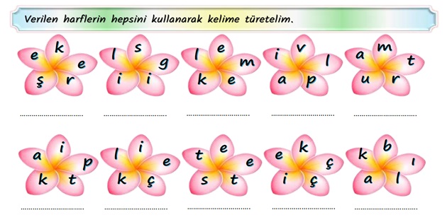 2.Sınıf Türkçe Harf Bilgisi Etkinliği-3