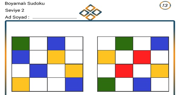 Boyamalı Sudoku 13