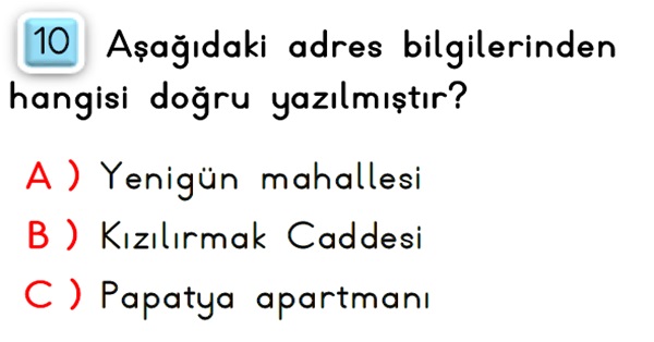 2.Sınıf Türkçe Büyük Harflerin Kullanıldığı Yerler Yaprak Test