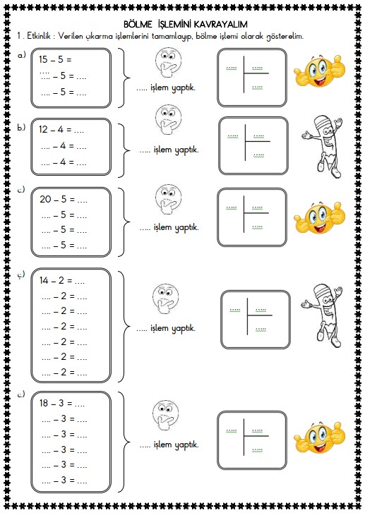 2. Sınıf Matematik Bölme İşlemi Etkinliği 7