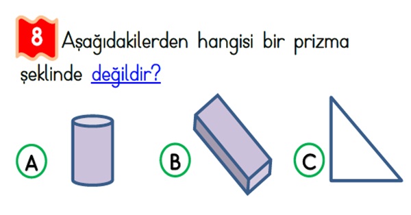 2.Sınıf Matematik Geometrik Şekiller ve Cisimler-Yaprak Test-2