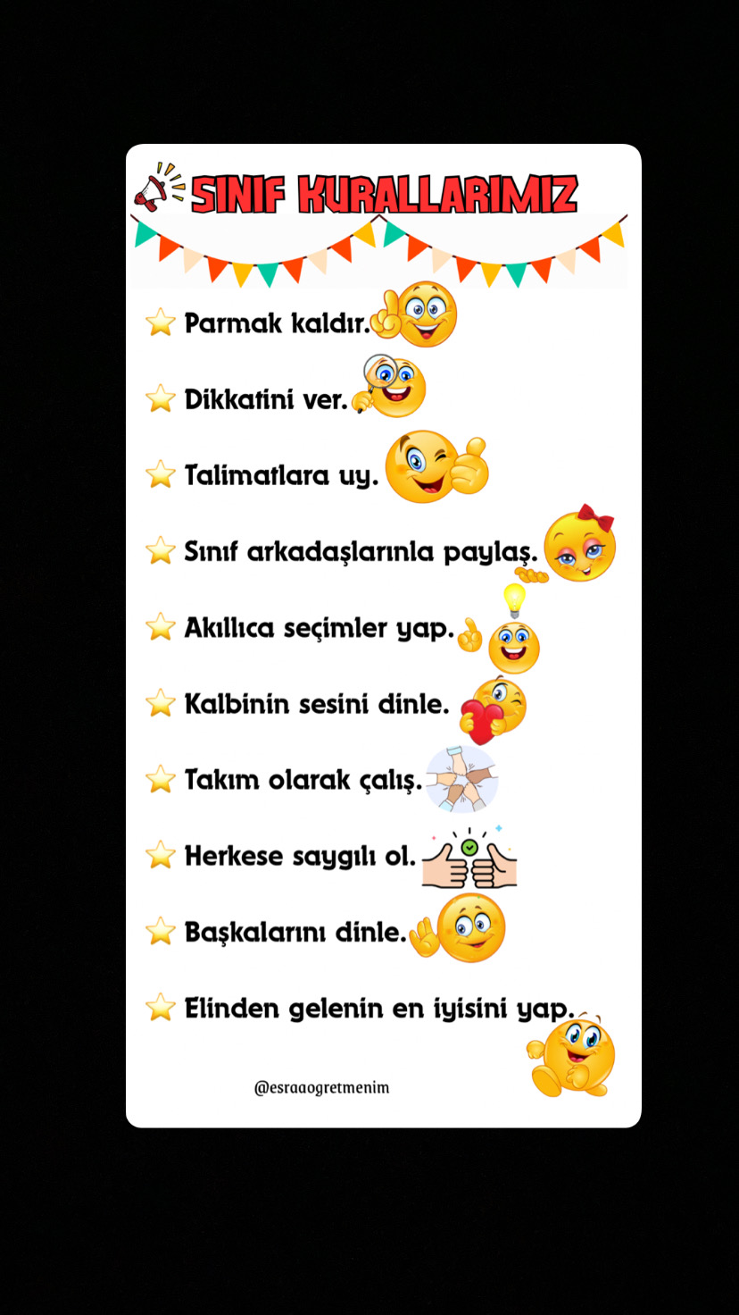 Sınıf Kuralları 6 Sayfalık