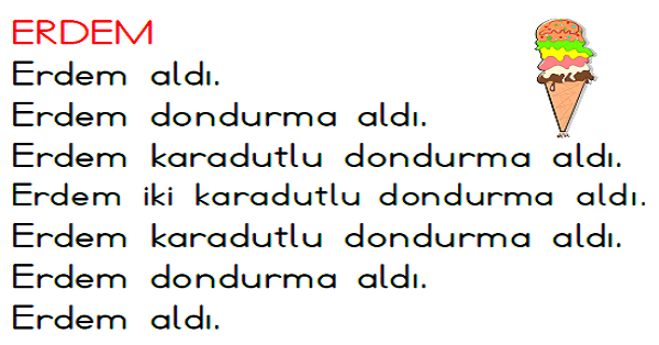 1.Sınıf İlk Okuma Yazma (D-d Sesi) Metinleri