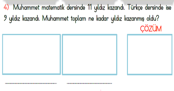 1.Sınıf Matematik Toplama İşlemi Problemlere Giriş-3