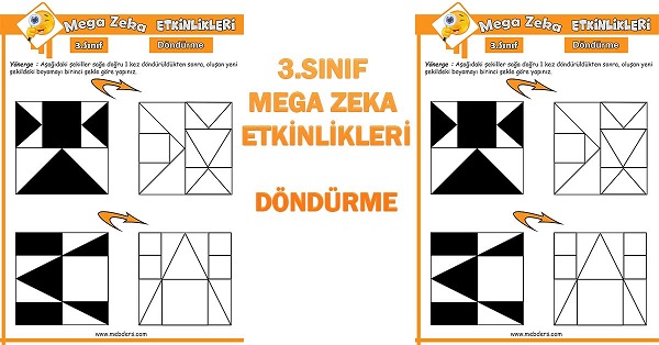 3.Sınıf Mega Zeka Etkinliği - Döndürme