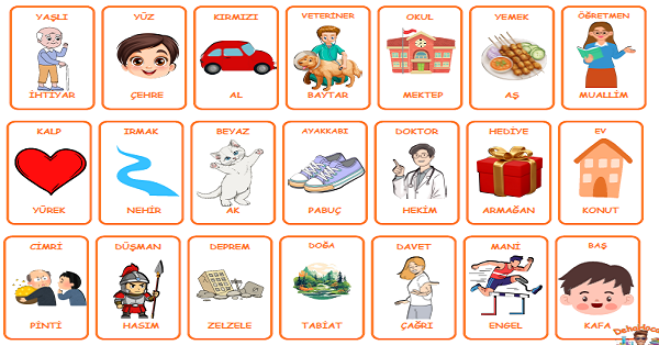 Eş Anlamlı Kelimeler Görselleri İnteraktif Defter Etkinliği 3