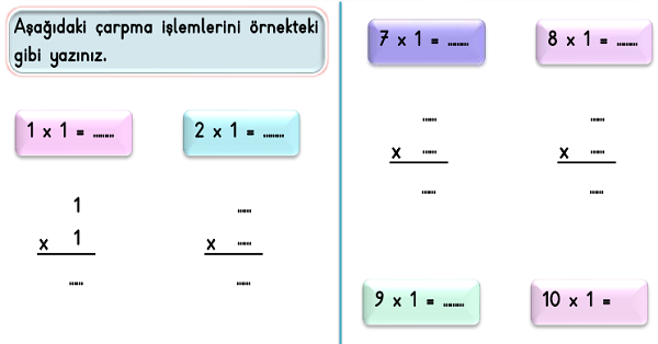 2.Sınıf Matematik Çarpma İşlemi Etkinliği-5