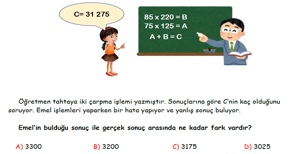 4.Sınıf Matematik Çarpma İşlemi Yeni Nesil Sorular-1