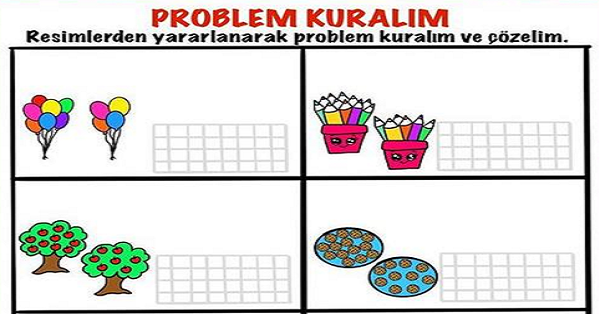 1.Sınıf Matematik Problem Kuralım Etkinliği