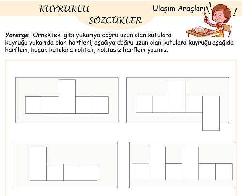 Kuyruklu Sözcük Etkinliği - Ulaşım Araçları