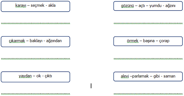 4.Sınıf Türkçe Deyimler Etkinliği 4