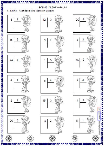 2. Sınıf Matematik Bölme İşlemi Etkinliği 5