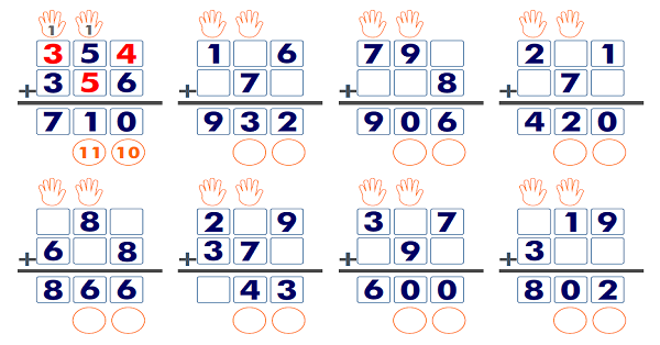 3.Sınıf Matematik Toplama İşleminde Verilmeyen Rakamı Bulma Etkinliği