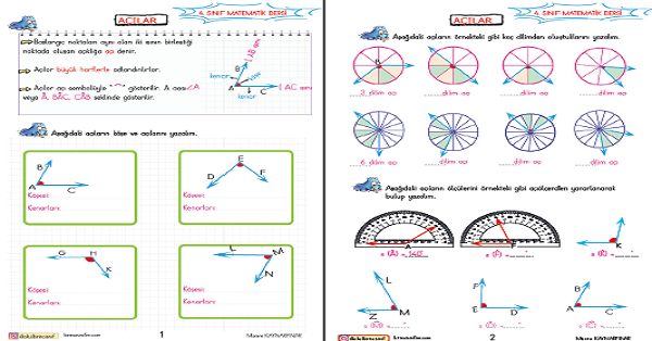 4. Sınıf Matematik Açılar Etkinliği 5