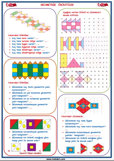 3.Sınıf Matematik Geometrik Örüntüler