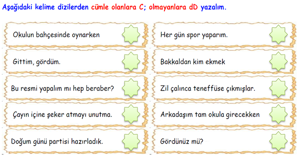 4.Sınıf Türkçe Cümle Bilgisi-1