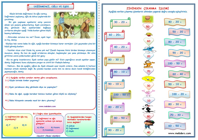 2.Sınıf 9.Hafta Etkinlik Paketi  (07-11 Kasım)