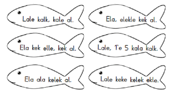 1.Sınıf İlk Okuma Yazma (K-k Sesi) Cümleleriyle Kediye Balık Yedirmek